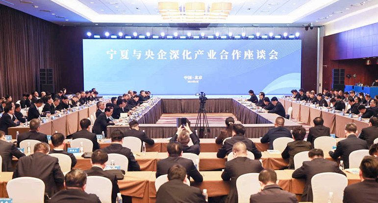 石岱出席宁夏与央企深化产业合作座谈会
